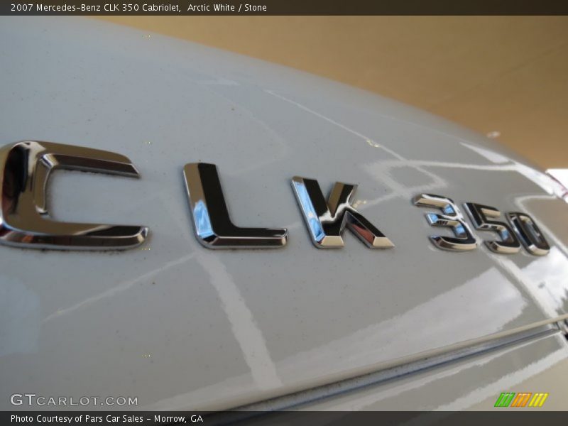 Arctic White / Stone 2007 Mercedes-Benz CLK 350 Cabriolet