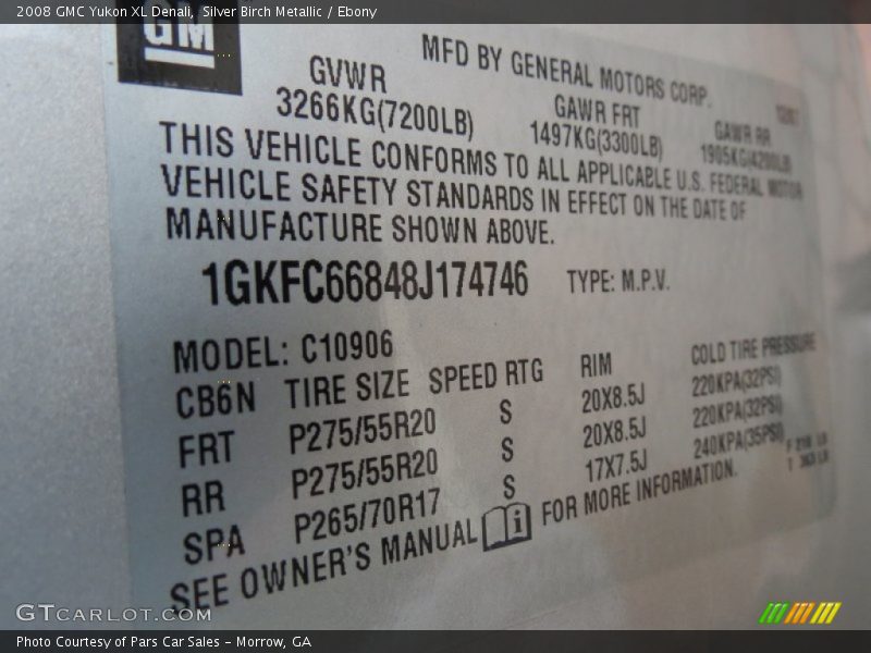 Silver Birch Metallic / Ebony 2008 GMC Yukon XL Denali