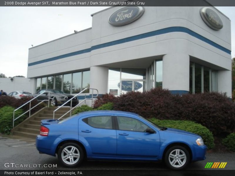 Marathon Blue Pearl / Dark Slate Gray/Light Slate Gray 2008 Dodge Avenger SXT