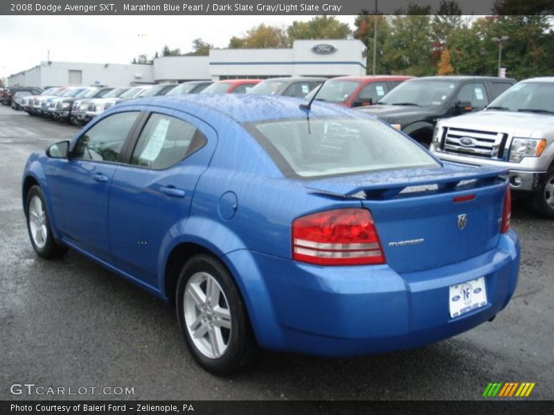 Marathon Blue Pearl / Dark Slate Gray/Light Slate Gray 2008 Dodge Avenger SXT