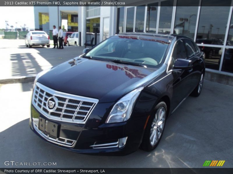 Sapphire Blue Metallic / Shale/Cocoa 2013 Cadillac XTS Premium FWD