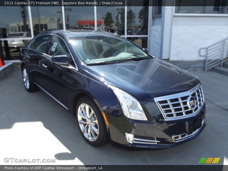 Sapphire Blue Metallic / Shale/Cocoa 2013 Cadillac XTS Premium FWD