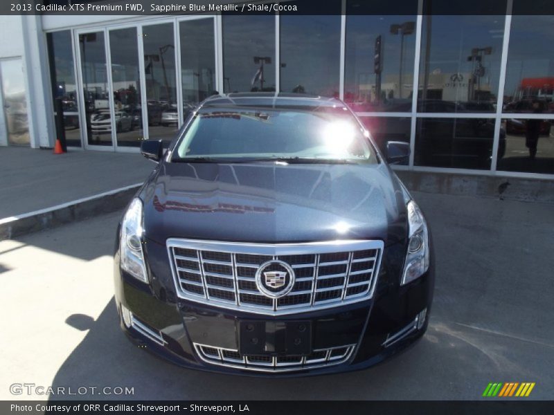 Sapphire Blue Metallic / Shale/Cocoa 2013 Cadillac XTS Premium FWD
