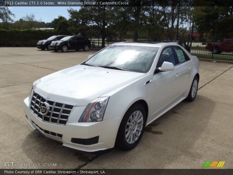 White Diamond Tricoat / Cashmere/Cocoa 2013 Cadillac CTS 3.0 Sedan
