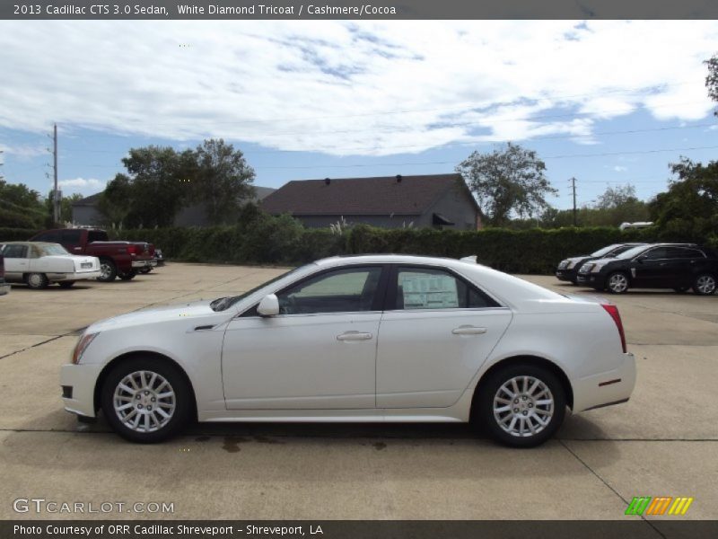 White Diamond Tricoat / Cashmere/Cocoa 2013 Cadillac CTS 3.0 Sedan