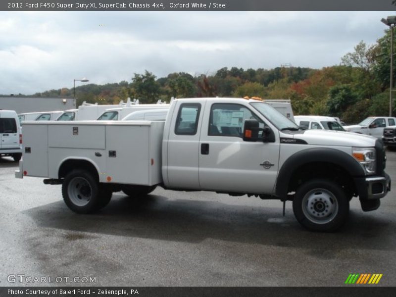 Oxford White / Steel 2012 Ford F450 Super Duty XL SuperCab Chassis 4x4