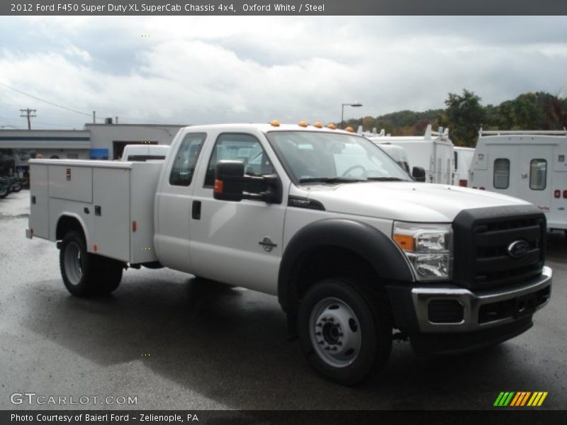Front 3/4 View of 2012 F450 Super Duty XL SuperCab Chassis 4x4