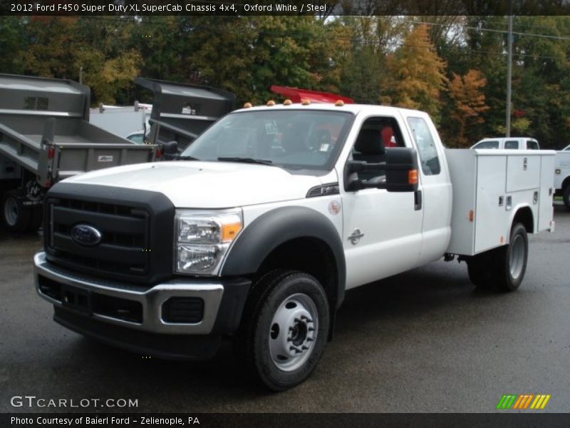 Front 3/4 View of 2012 F450 Super Duty XL SuperCab Chassis 4x4