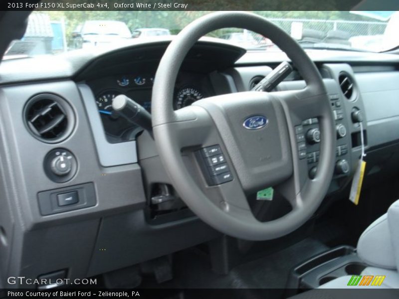 Oxford White / Steel Gray 2013 Ford F150 XL SuperCab 4x4