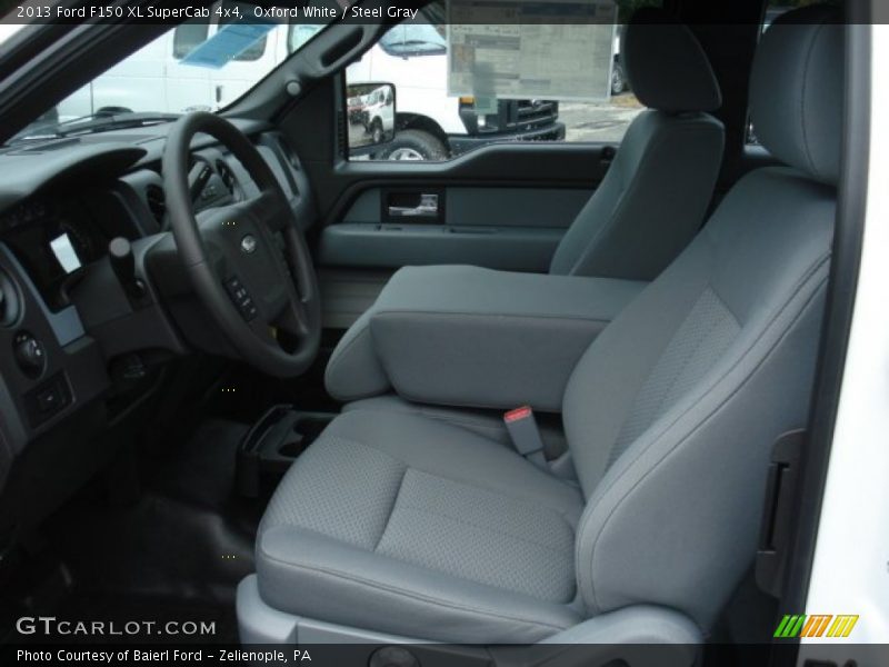 Oxford White / Steel Gray 2013 Ford F150 XL SuperCab 4x4