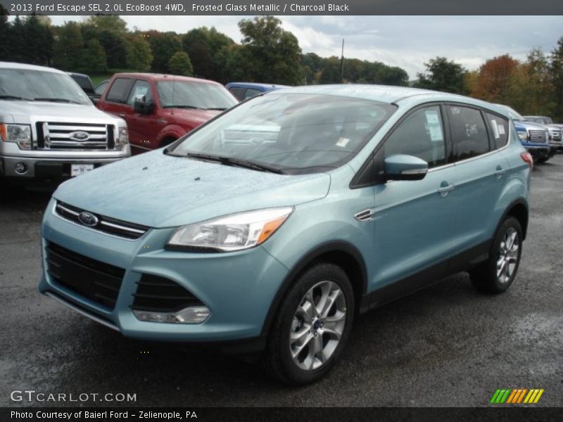 Frosted Glass Metallic / Charcoal Black 2013 Ford Escape SEL 2.0L EcoBoost 4WD