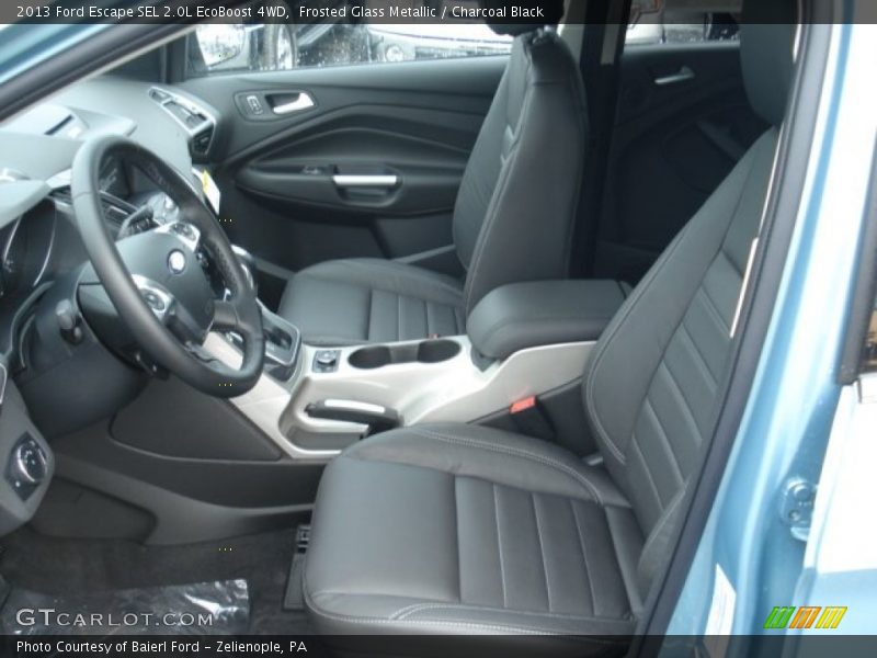 Frosted Glass Metallic / Charcoal Black 2013 Ford Escape SEL 2.0L EcoBoost 4WD