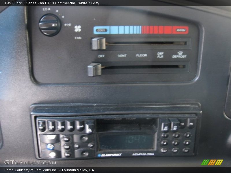 White / Gray 1993 Ford E Series Van E350 Commercial