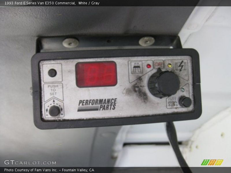 White / Gray 1993 Ford E Series Van E350 Commercial