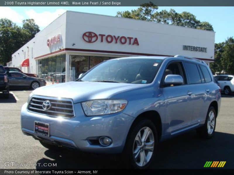 Wave Line Pearl / Sand Beige 2008 Toyota Highlander Limited 4WD