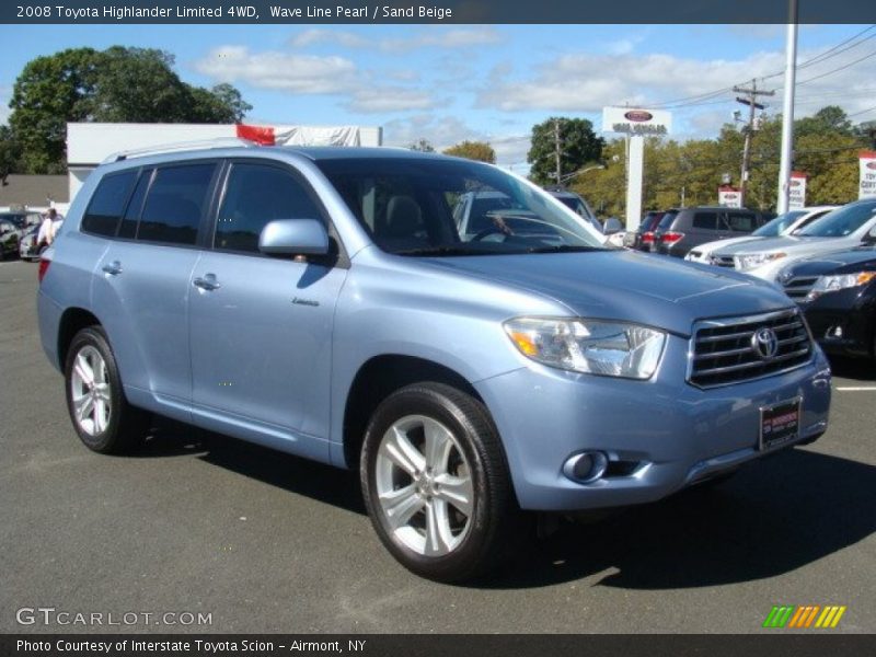 Wave Line Pearl / Sand Beige 2008 Toyota Highlander Limited 4WD