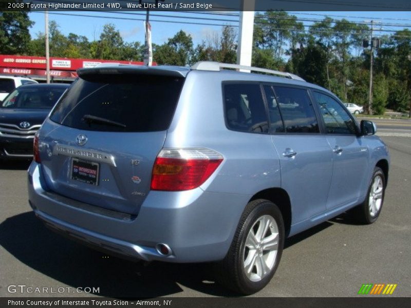 Wave Line Pearl / Sand Beige 2008 Toyota Highlander Limited 4WD