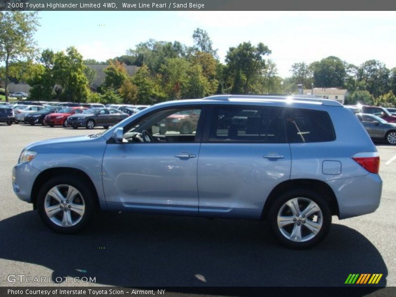 Wave Line Pearl / Sand Beige 2008 Toyota Highlander Limited 4WD