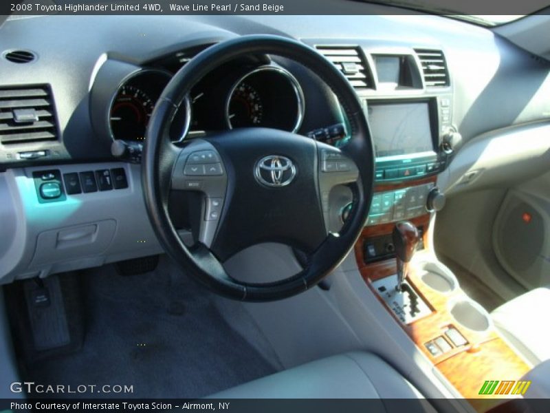 Wave Line Pearl / Sand Beige 2008 Toyota Highlander Limited 4WD