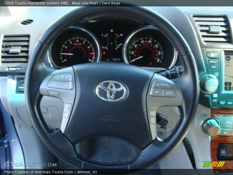 Wave Line Pearl / Sand Beige 2008 Toyota Highlander Limited 4WD