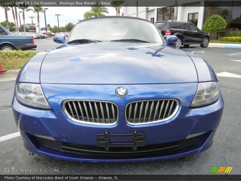 Montego Blue Metallic / Beige 2007 BMW Z4 3.0si Roadster