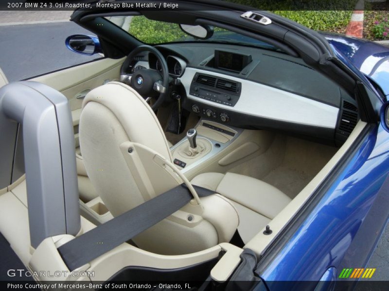 Montego Blue Metallic / Beige 2007 BMW Z4 3.0si Roadster