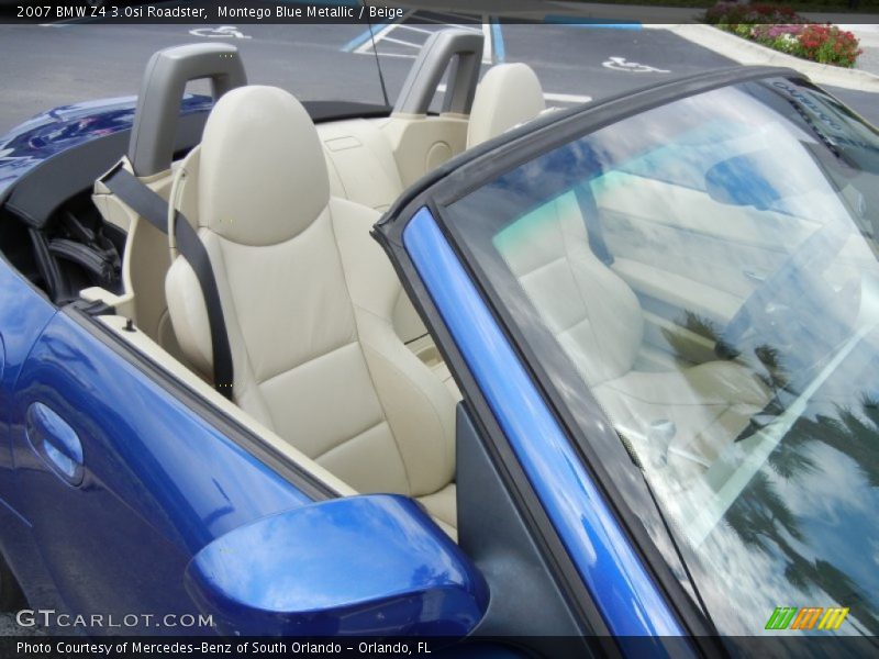 Montego Blue Metallic / Beige 2007 BMW Z4 3.0si Roadster