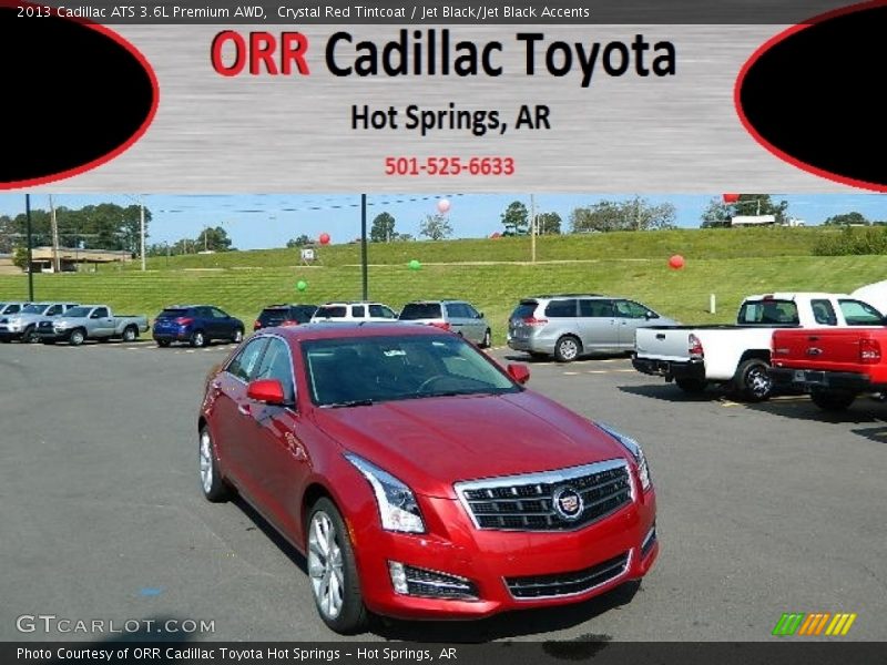 Crystal Red Tintcoat / Jet Black/Jet Black Accents 2013 Cadillac ATS 3.6L Premium AWD