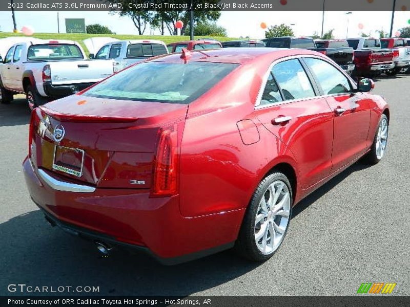 Crystal Red Tintcoat / Jet Black/Jet Black Accents 2013 Cadillac ATS 3.6L Premium AWD