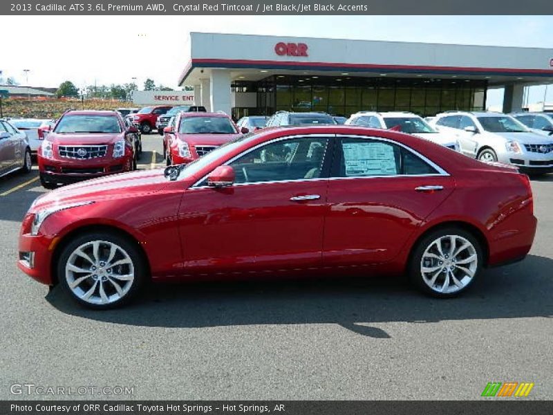 Crystal Red Tintcoat / Jet Black/Jet Black Accents 2013 Cadillac ATS 3.6L Premium AWD