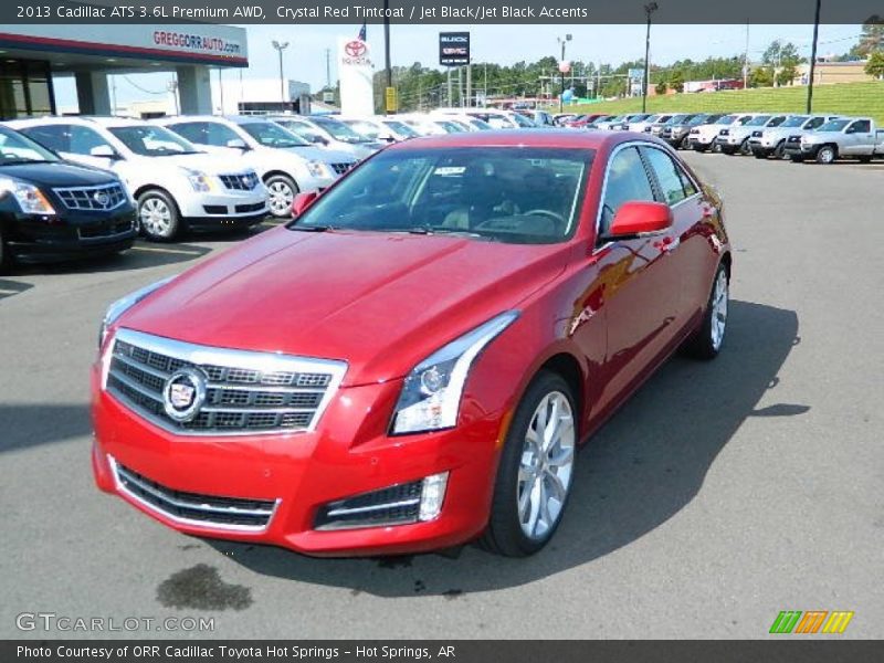 Crystal Red Tintcoat / Jet Black/Jet Black Accents 2013 Cadillac ATS 3.6L Premium AWD