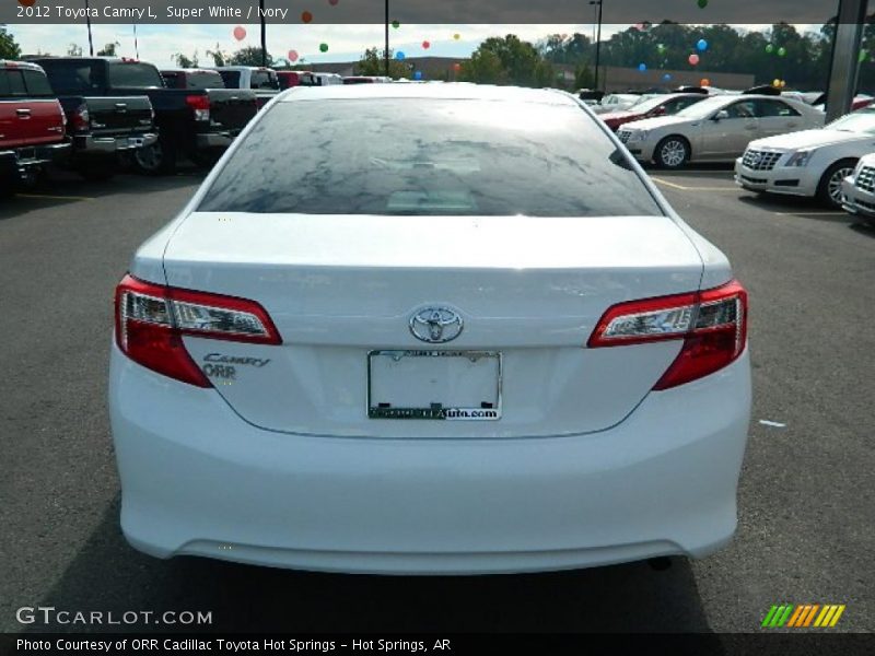 Super White / Ivory 2012 Toyota Camry L