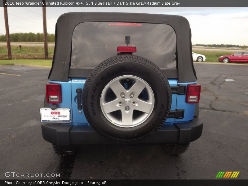 Surf Blue Pearl / Dark Slate Gray/Medium Slate Gray 2010 Jeep Wrangler Unlimited Rubicon 4x4