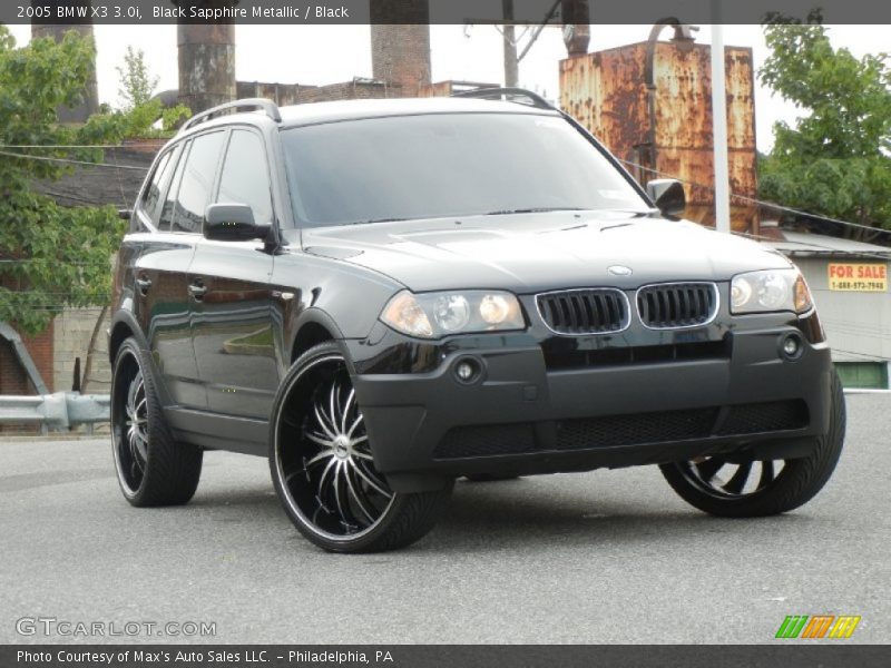 Black Sapphire Metallic / Black 2005 BMW X3 3.0i