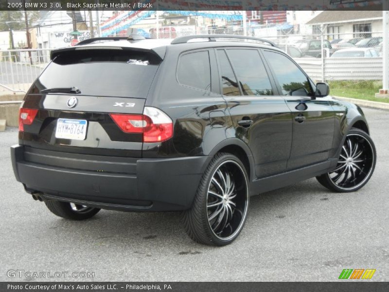 Black Sapphire Metallic / Black 2005 BMW X3 3.0i