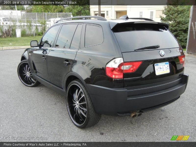 Black Sapphire Metallic / Black 2005 BMW X3 3.0i