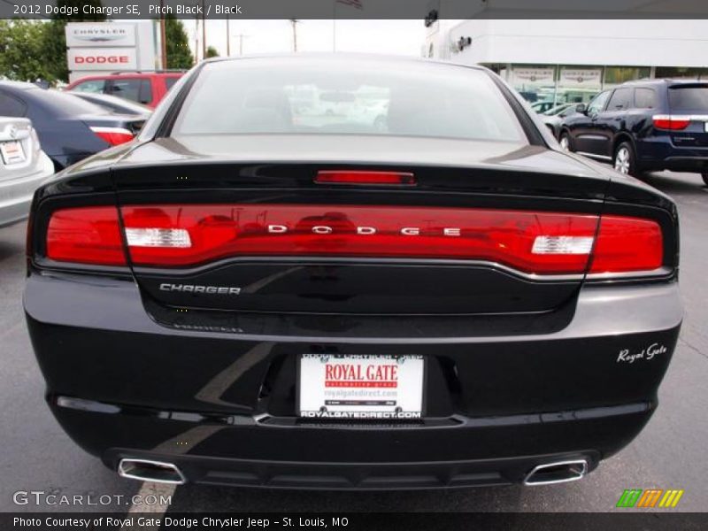 Pitch Black / Black 2012 Dodge Charger SE