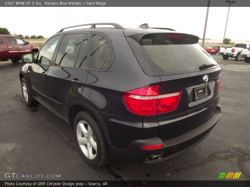 Monaco Blue Metallic / Sand Beige 2007 BMW X5 3.0si