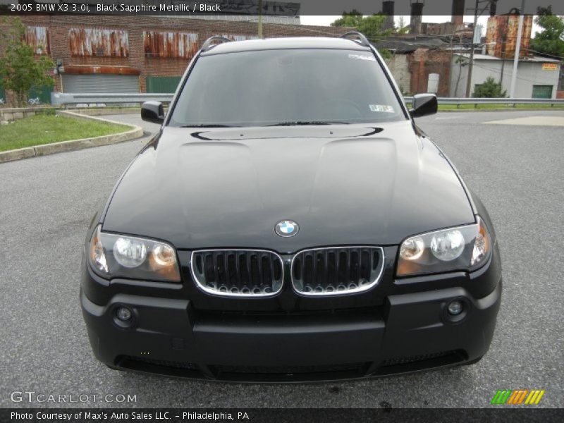 Black Sapphire Metallic / Black 2005 BMW X3 3.0i