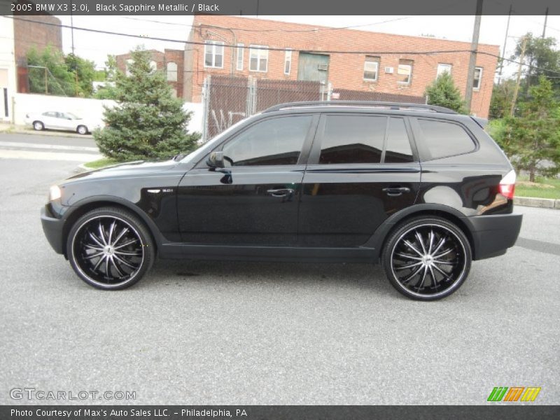 Black Sapphire Metallic / Black 2005 BMW X3 3.0i