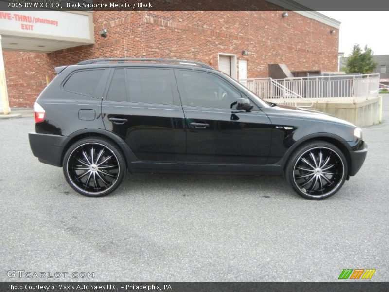 Black Sapphire Metallic / Black 2005 BMW X3 3.0i