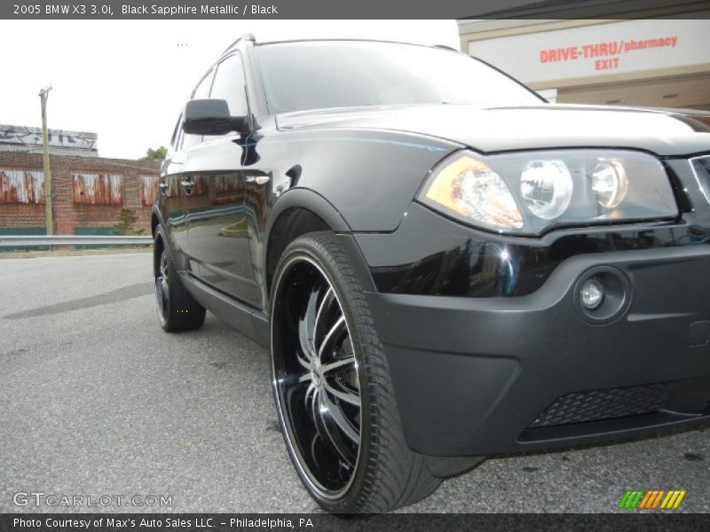 Black Sapphire Metallic / Black 2005 BMW X3 3.0i