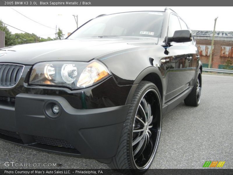 Black Sapphire Metallic / Black 2005 BMW X3 3.0i