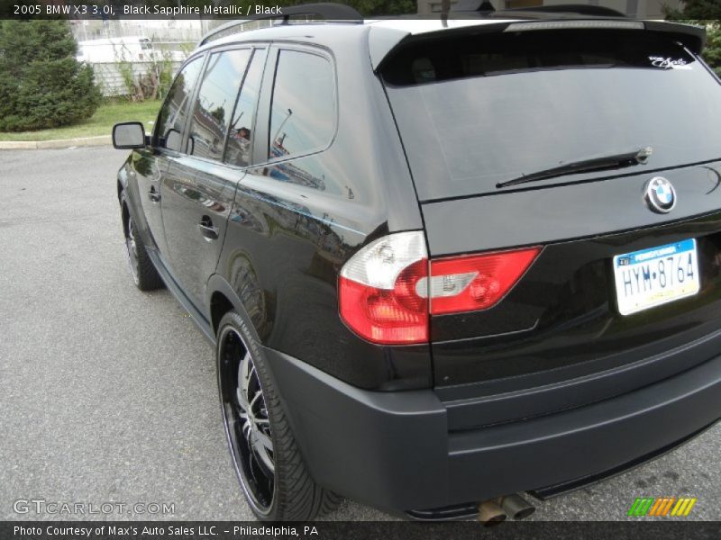 Black Sapphire Metallic / Black 2005 BMW X3 3.0i