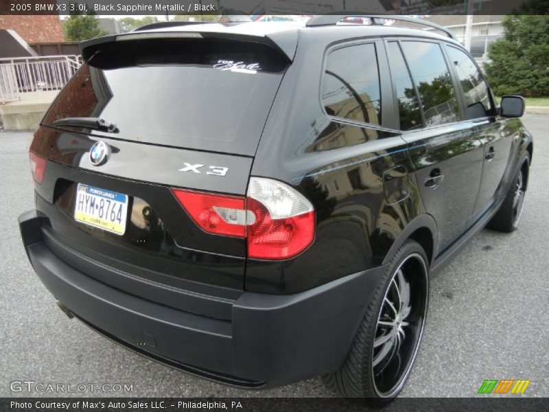 Black Sapphire Metallic / Black 2005 BMW X3 3.0i