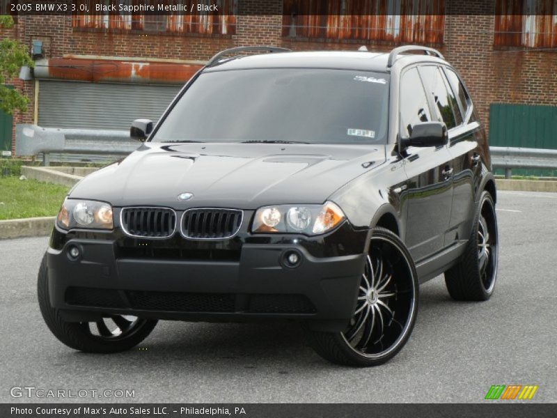Black Sapphire Metallic / Black 2005 BMW X3 3.0i