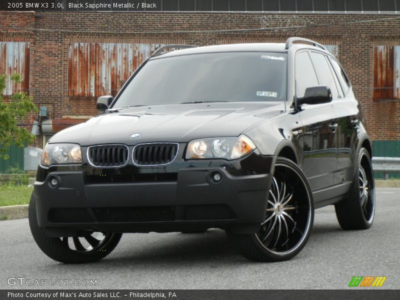 Black Sapphire Metallic / Black 2005 BMW X3 3.0i