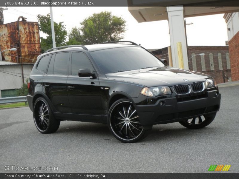 Black Sapphire Metallic / Black 2005 BMW X3 3.0i