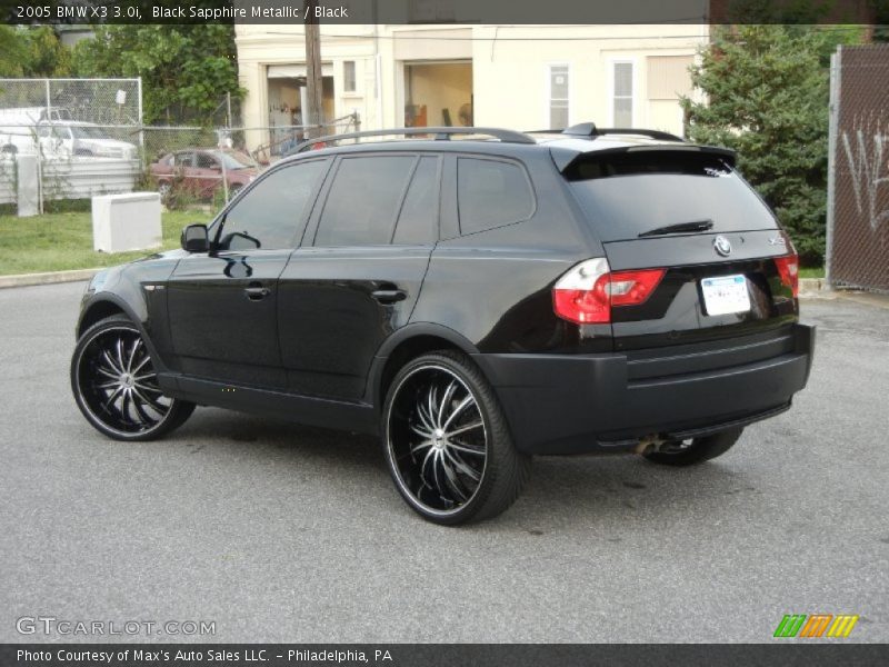 Black Sapphire Metallic / Black 2005 BMW X3 3.0i