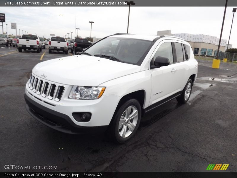 Bright White / Dark Slate Gray/Light Pebble 2013 Jeep Compass Sport
